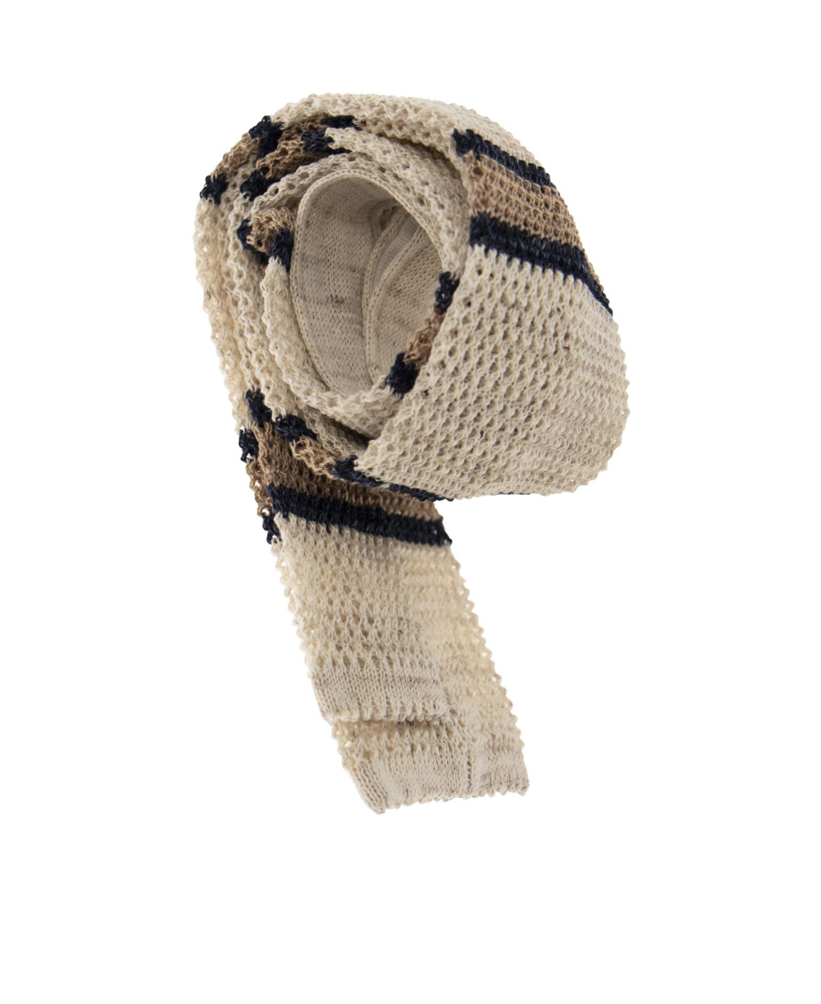 Brunello Cucinelli Open-knit Scarf In Brown