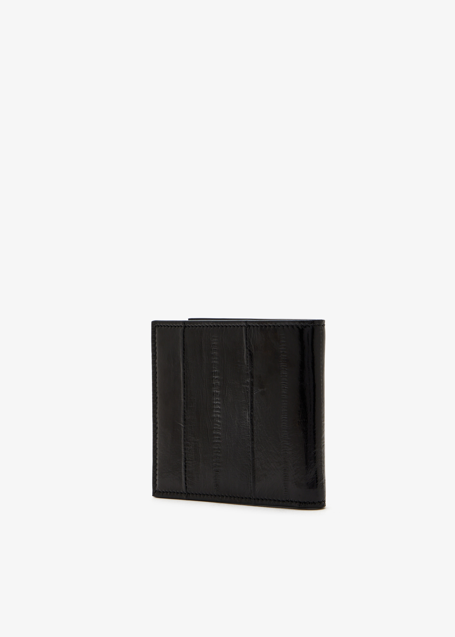 Dolce & Gabbana Eel Crocodile-effect Bifold Wallet In Black