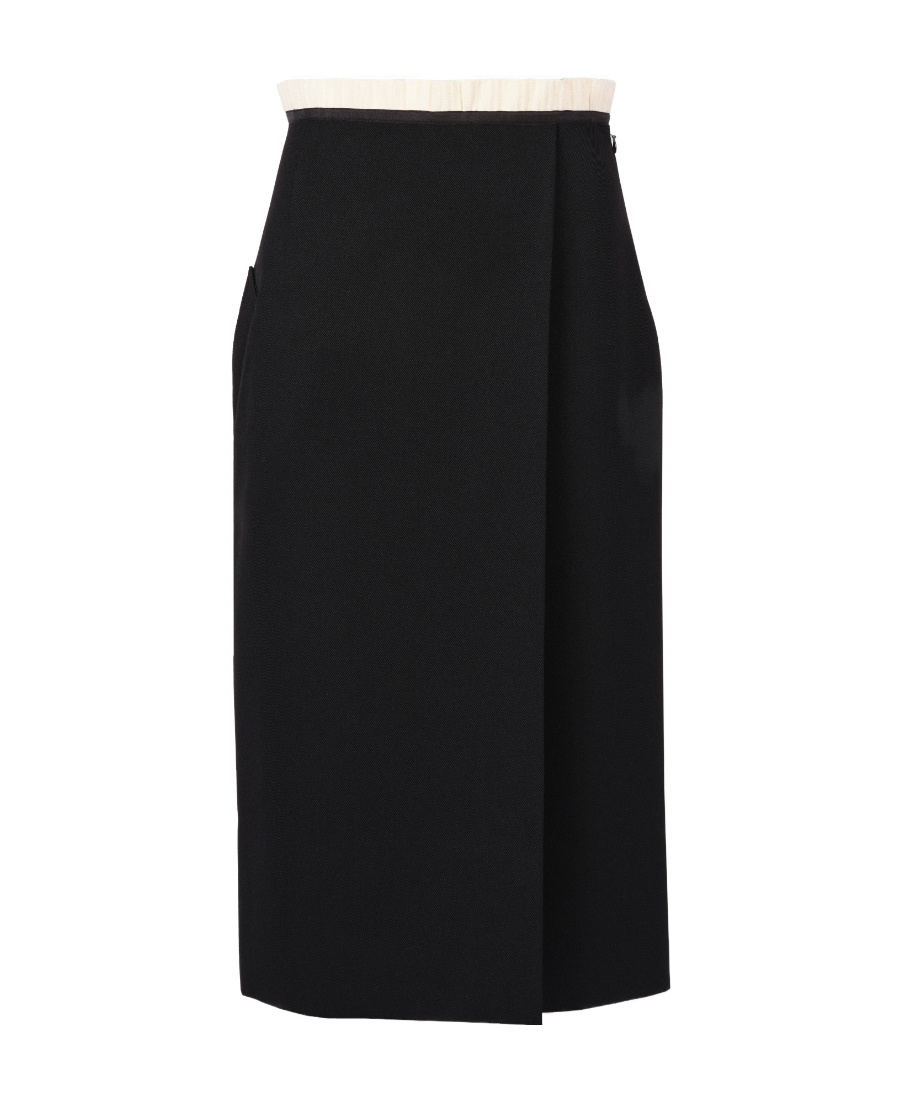 Maison Margiela Wrap-around Pencil Skirt In Black