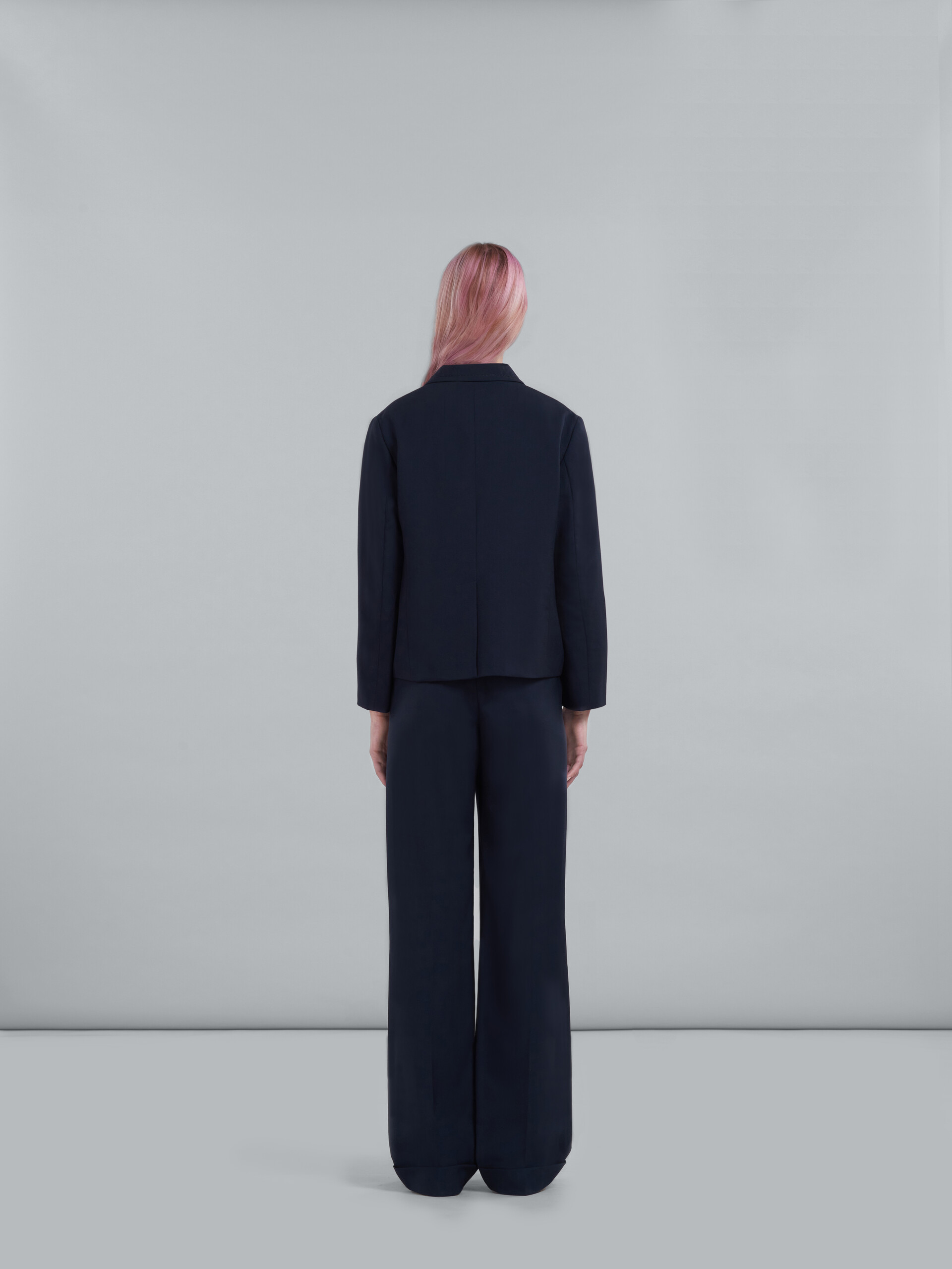 Marni Color-block Tailored Blazer With Classic Notch Lapel In Black