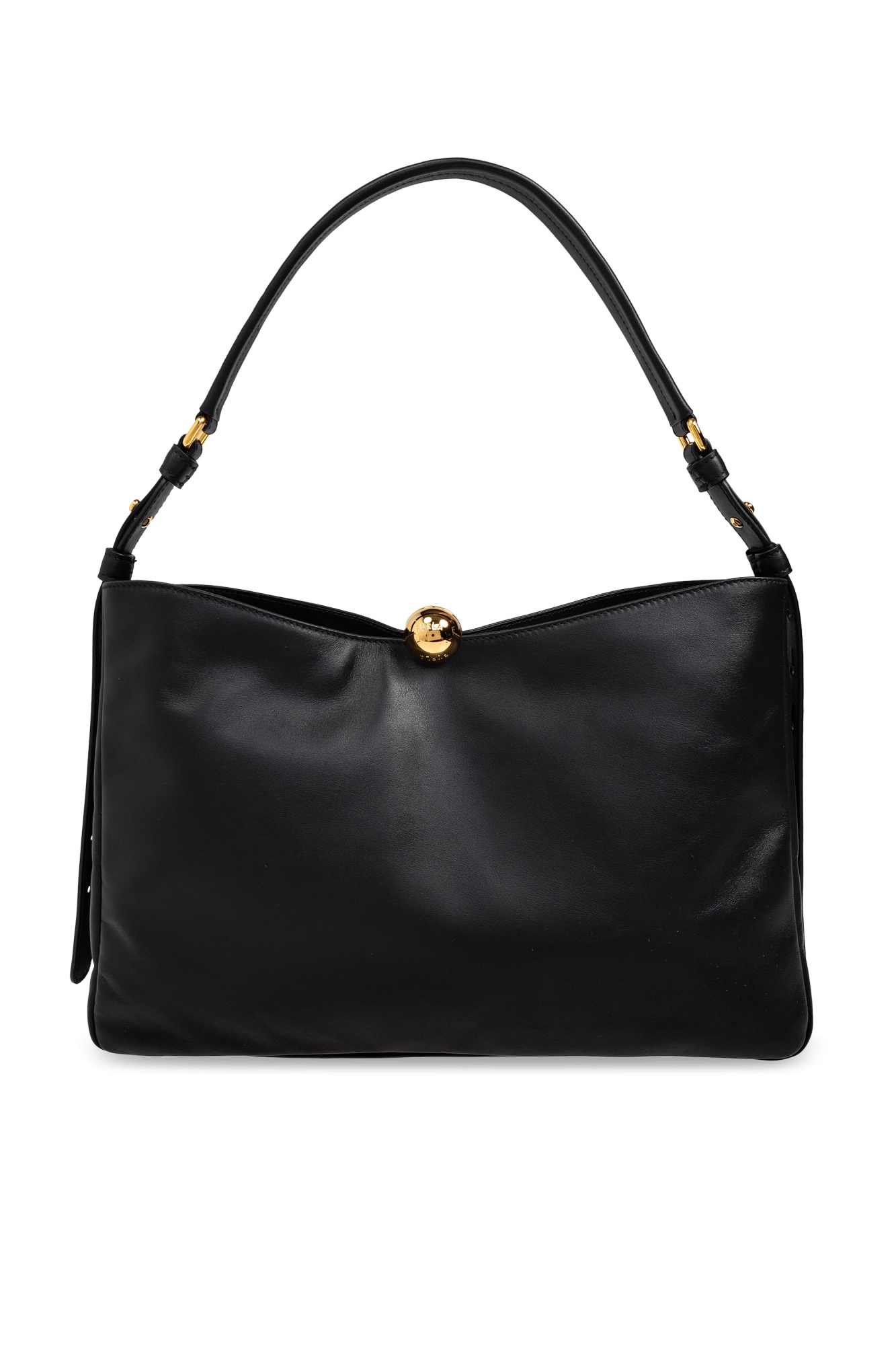 Furla Soft Sphere Medium Shoulder Bag In Black
