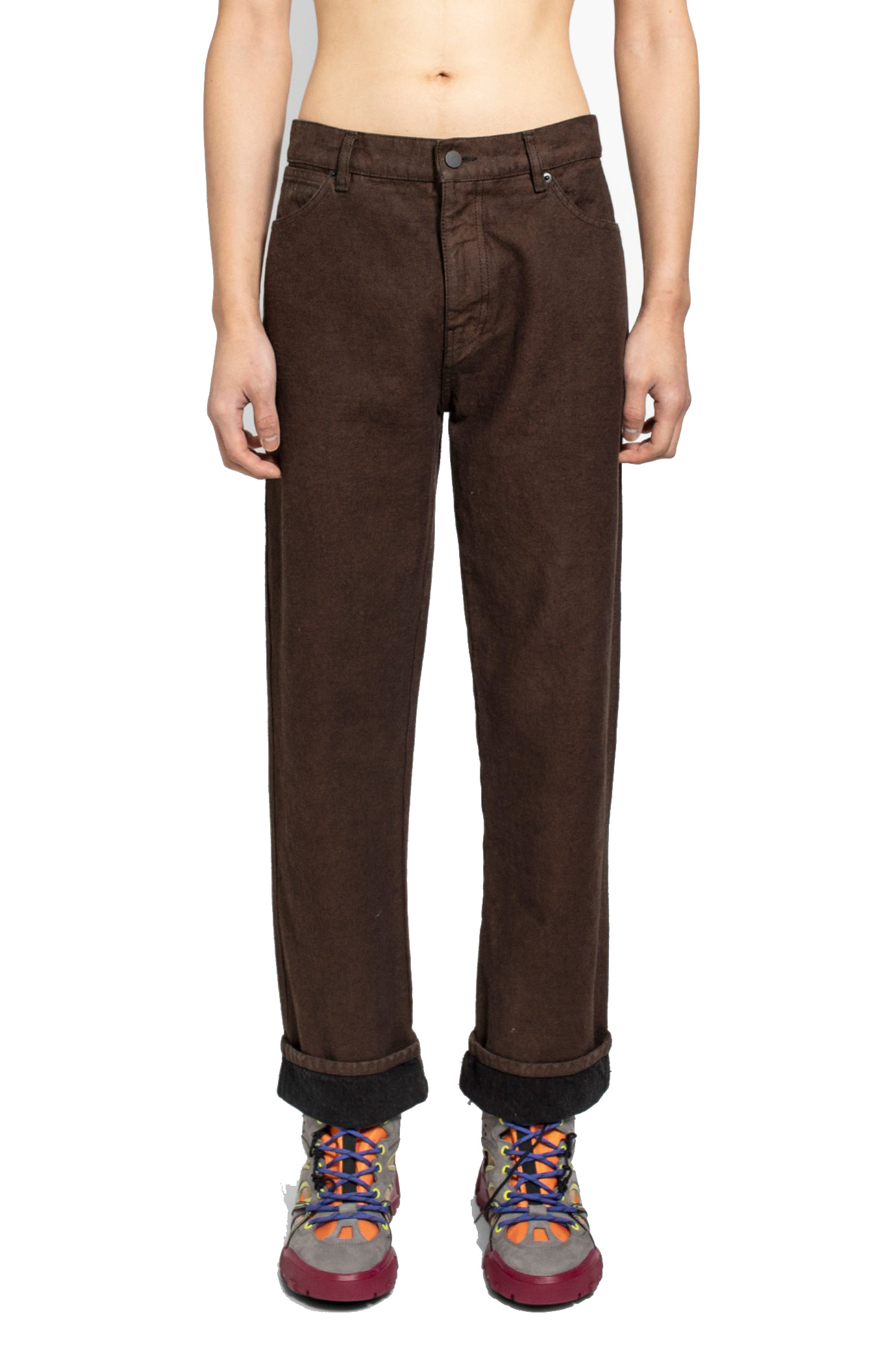 Mcq By Alexander Mcqueen 'genesis Ii' Folding Jeans In Brown