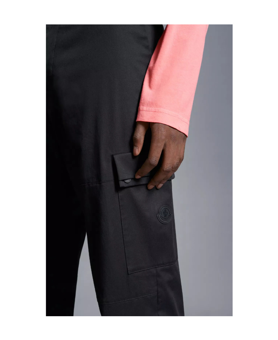 Moncler Straight-leg Cargo Trousers In Black