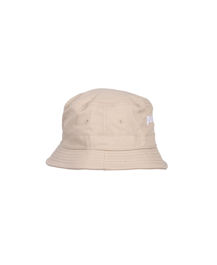 PALM ANGELS LOGO EMBROIDERED FISHERMAN'S HAT 