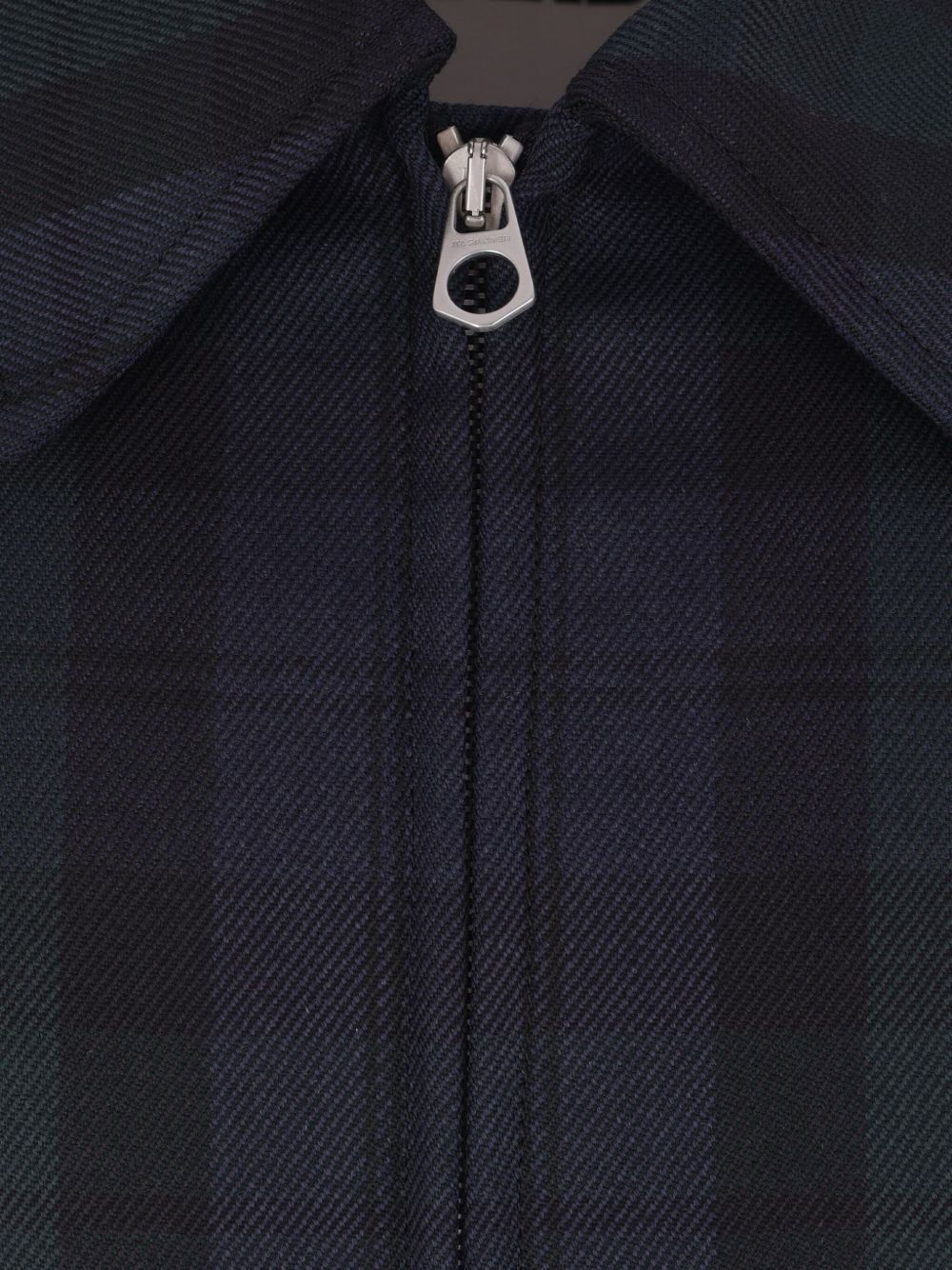 Jil Sander Plaid Zip-front Bomber Jacket In Blue