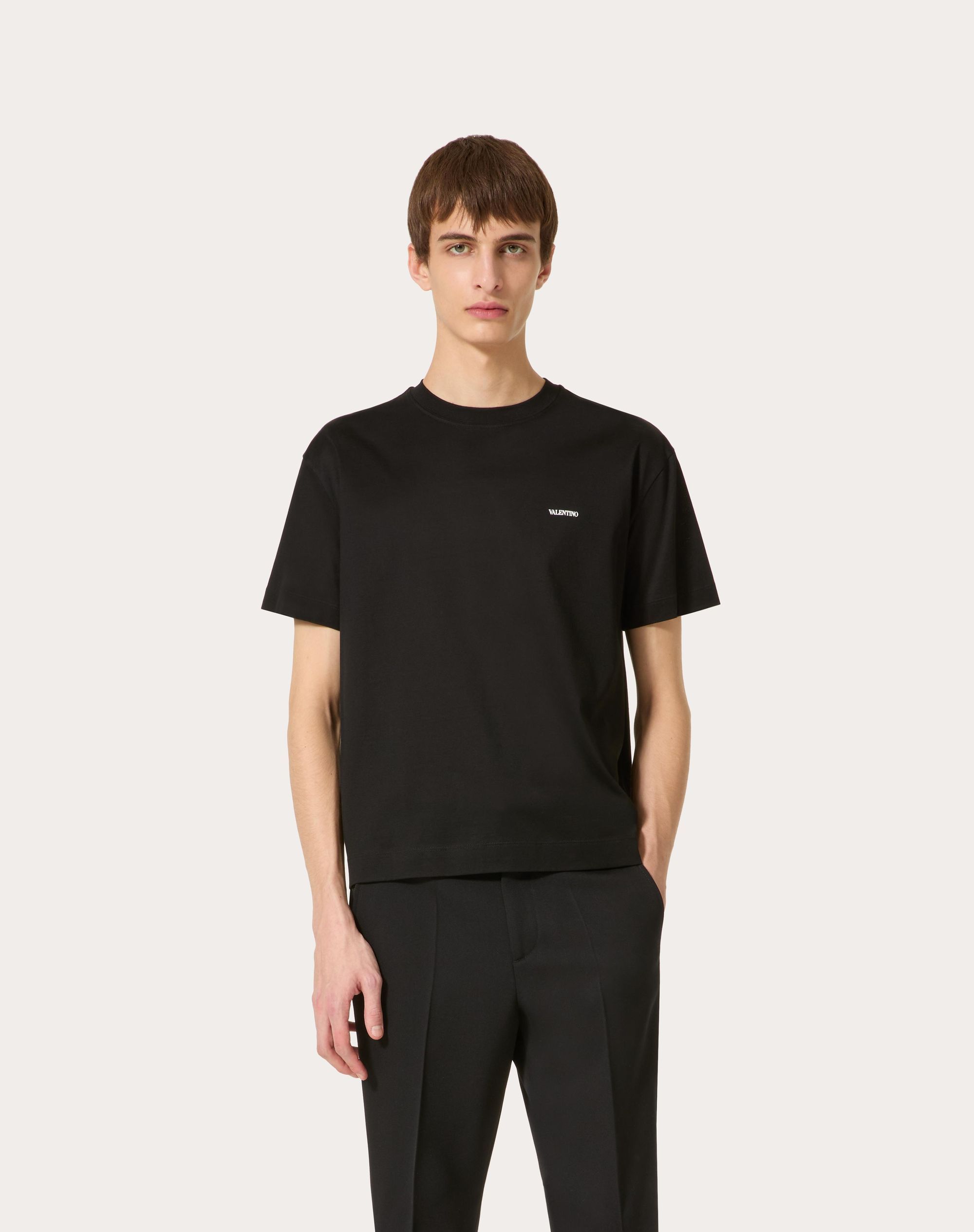 VALENTINO LOGO-PRINT COTTON T-SHIRT 