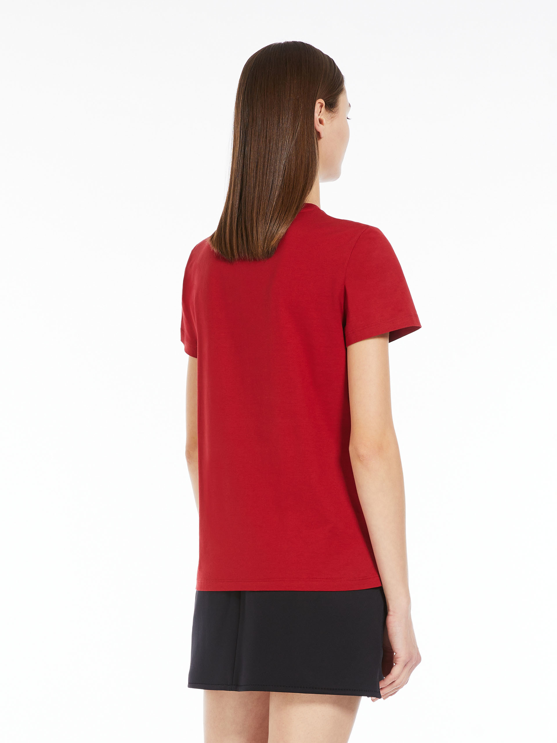 Max Mara Front Logo T-shirt In Red