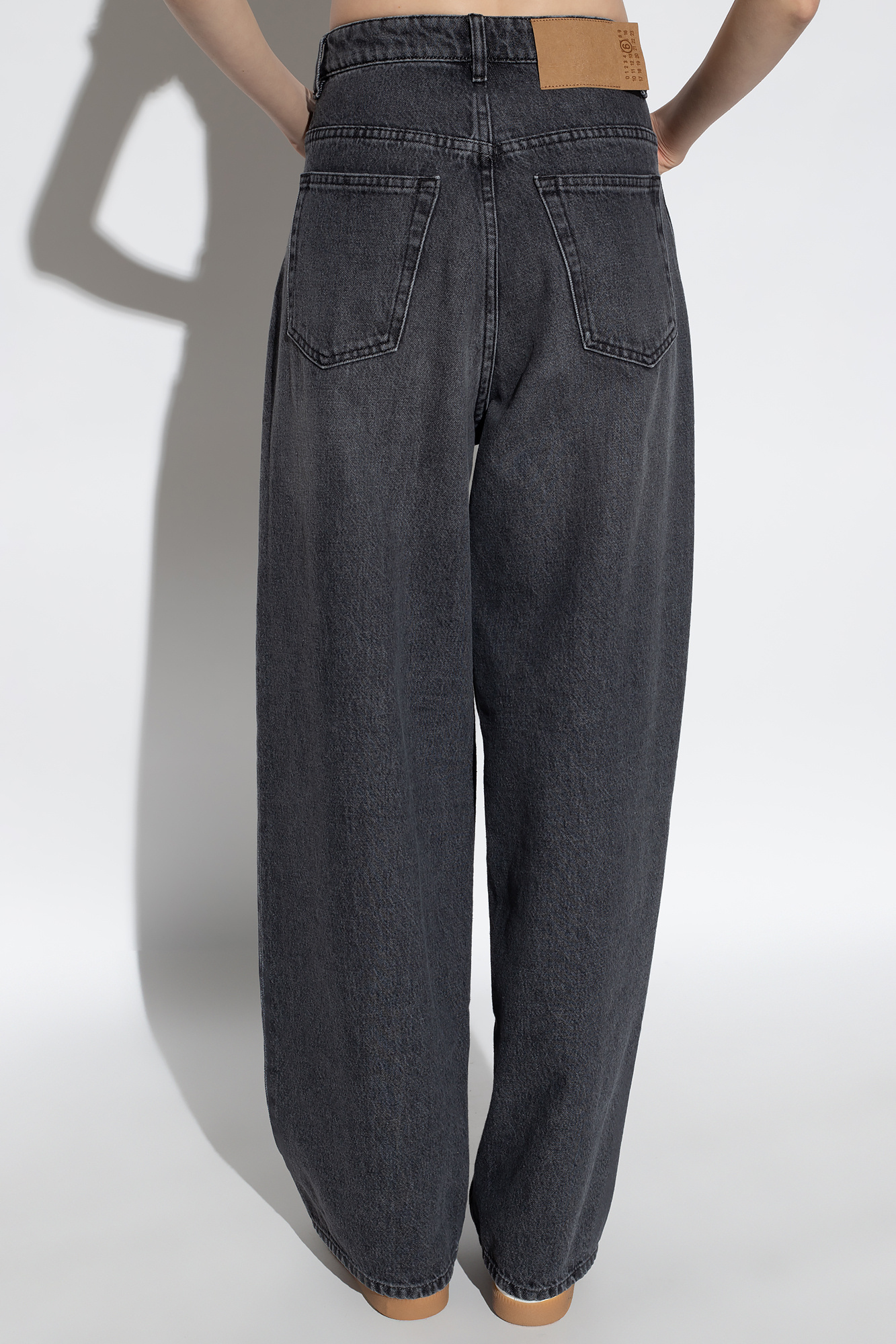 MM6 MAISON MARGIELA BLACK DENIM RAW TROUSERS