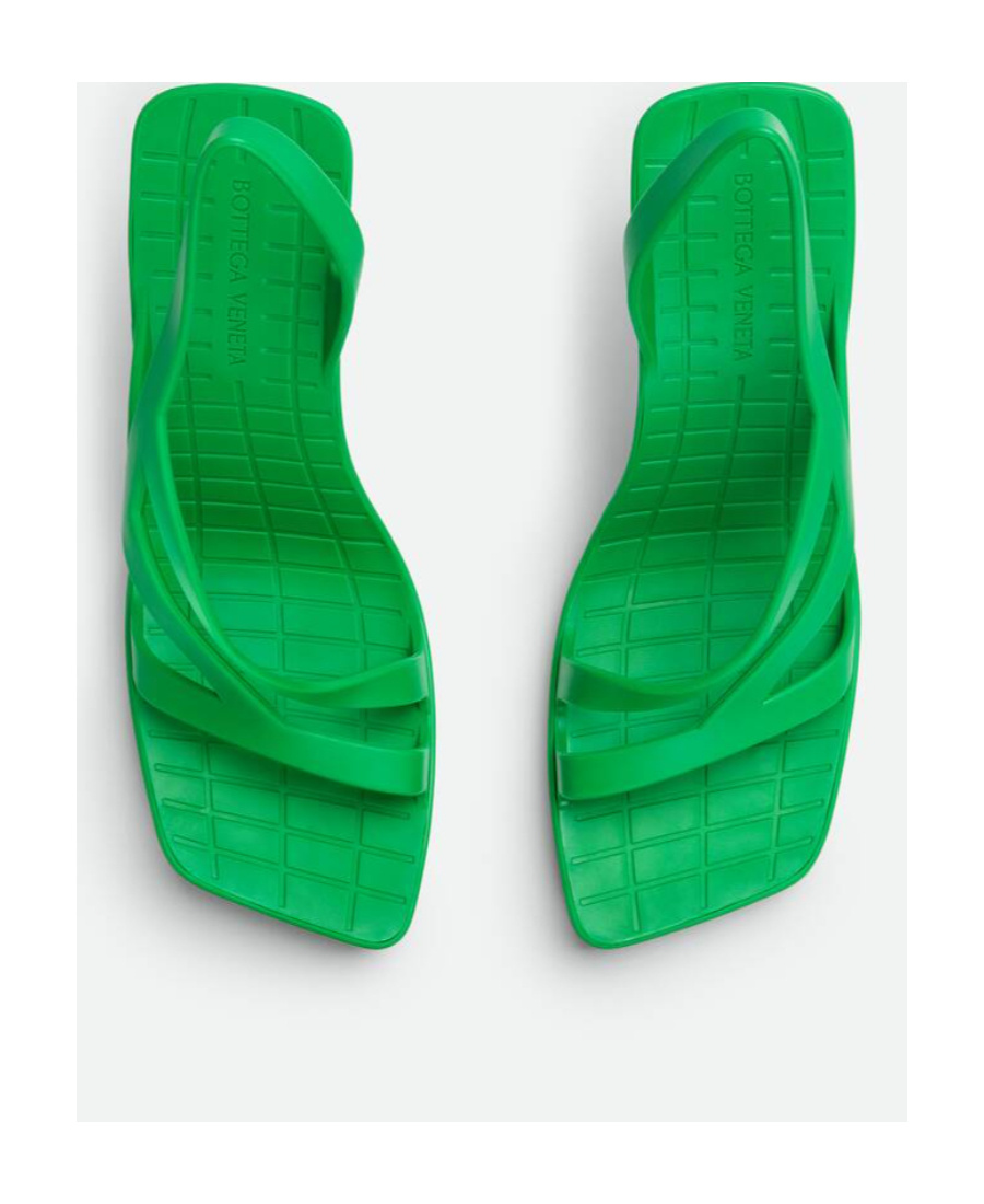 Bottega Veneta Green Jimbo Heeled Sandals In Multi