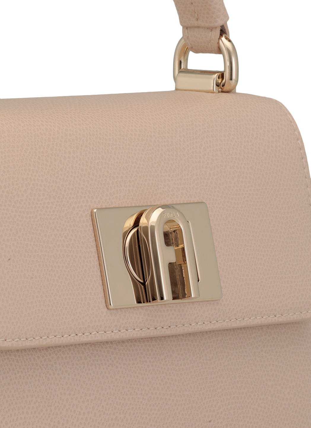 Furla 1927 Leather Tote Bag In Nude