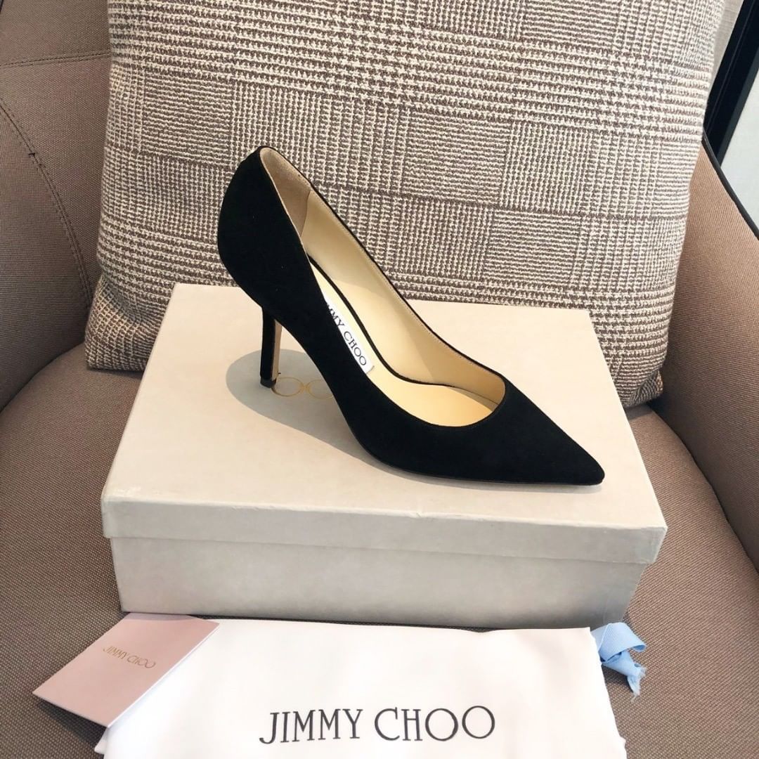 Jimmy Choo Romy 85 Coffee Tonal Suede Pumps In Brown