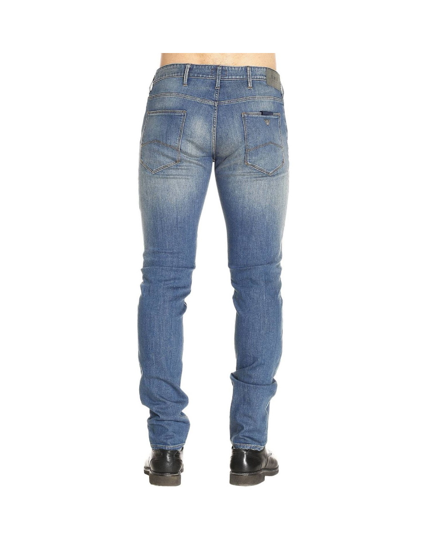 Armani Jeans Label Jeans In Blue