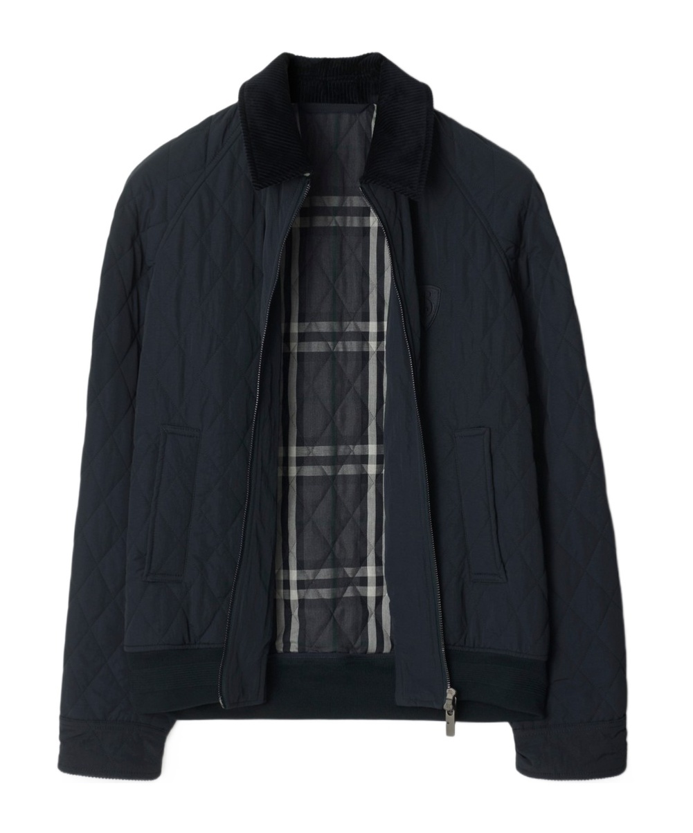 Burberry Logo-embroidered Padded Jacket In Black