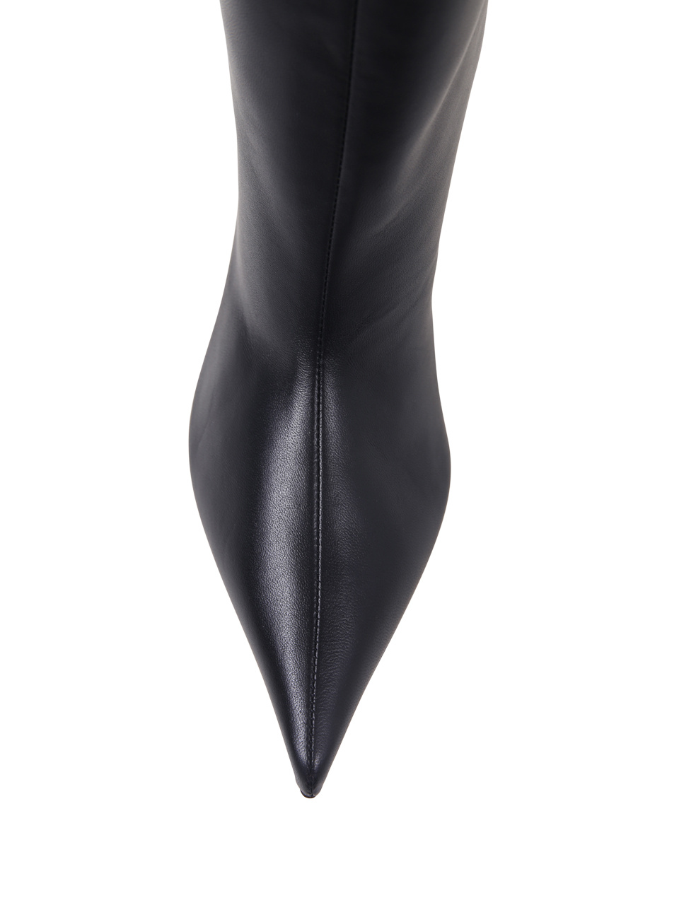Amina Muaddi Pointed Middle Boot In Black