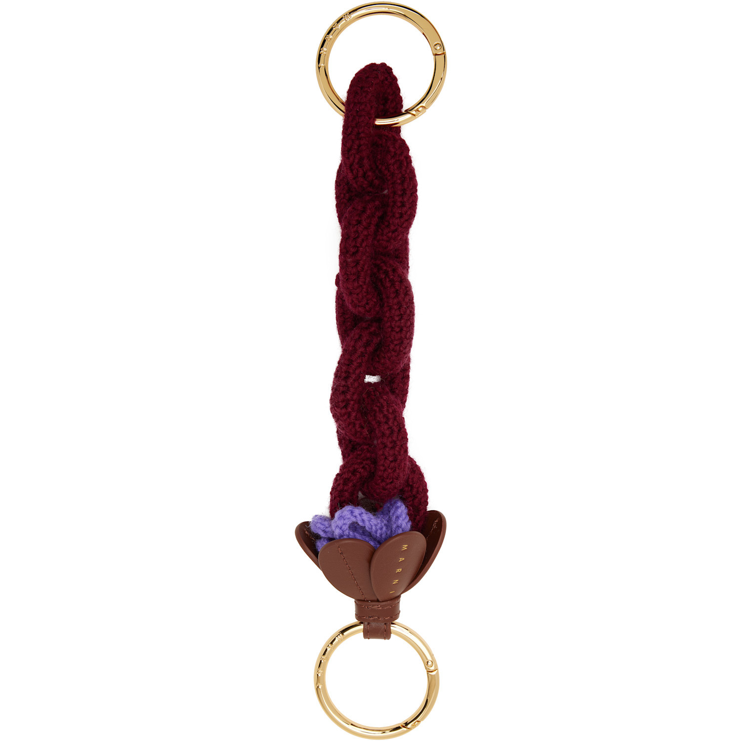 Marni Red And Purple Wool Crochet Keyring