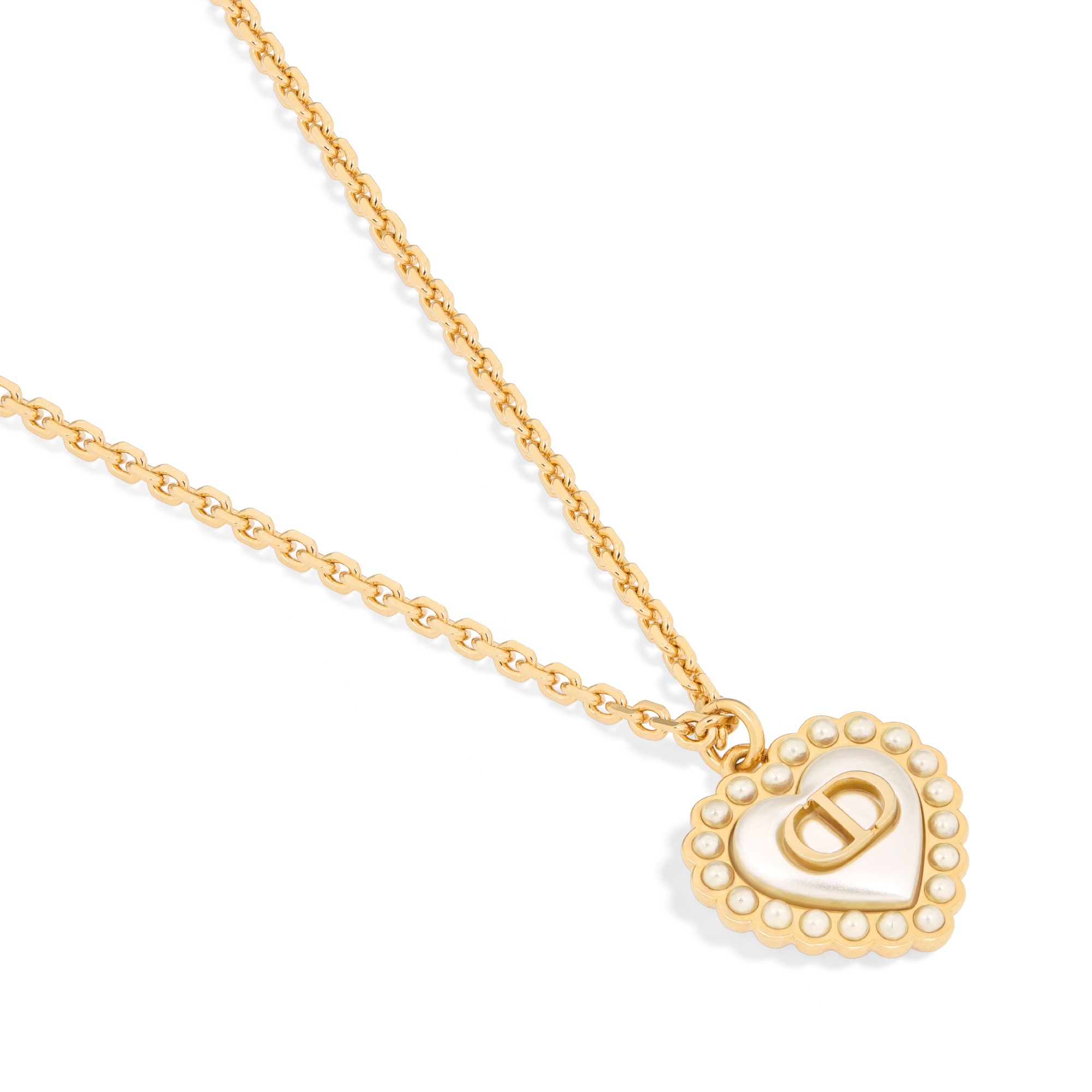 Dior Petit Cd Baroque Necklace In Gold