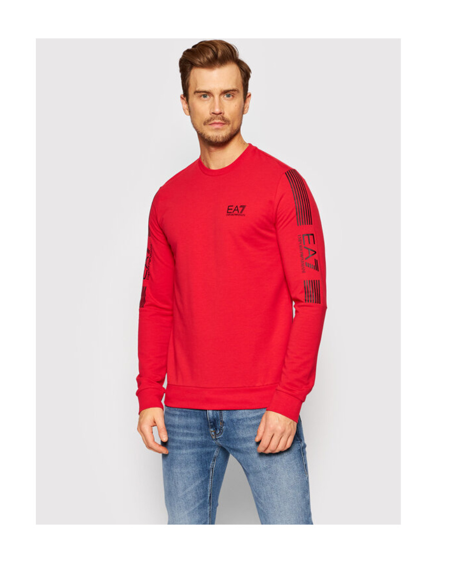 Ea7 Logo Sweater In Red