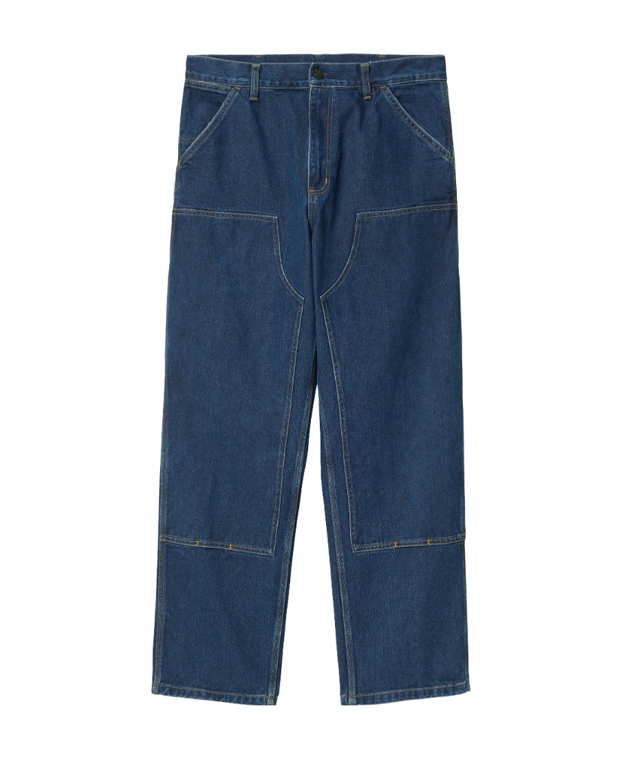 Carhartt Logo-patch Straight-leg Jeans In Blue
