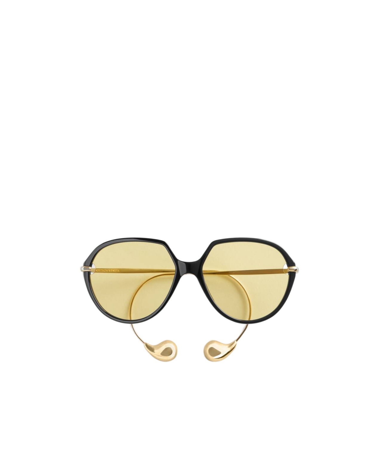 Bottega Veneta Drop Aviator Sunglasses In Black