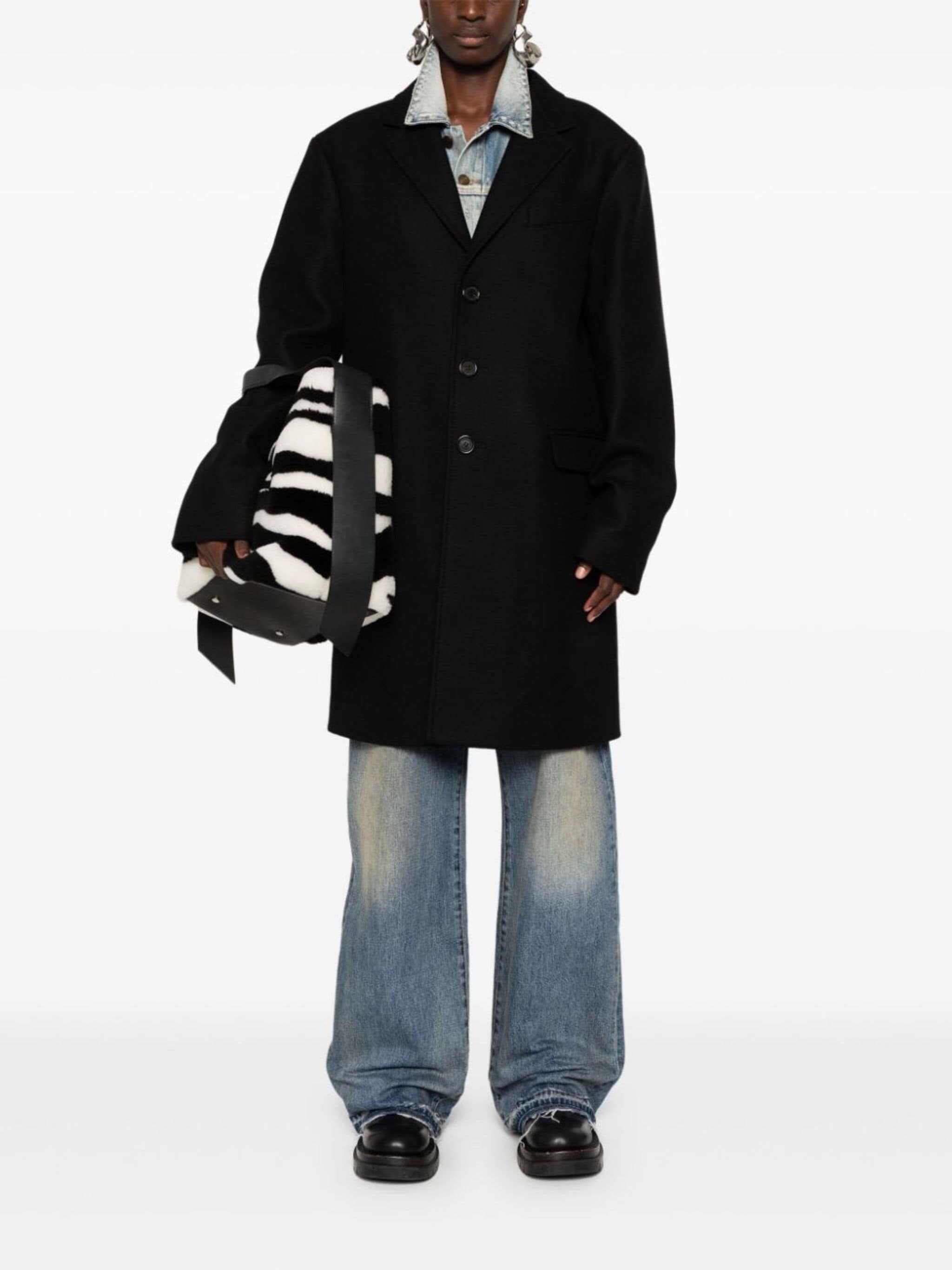 Dsquared2 Single-breasted Coat In Black