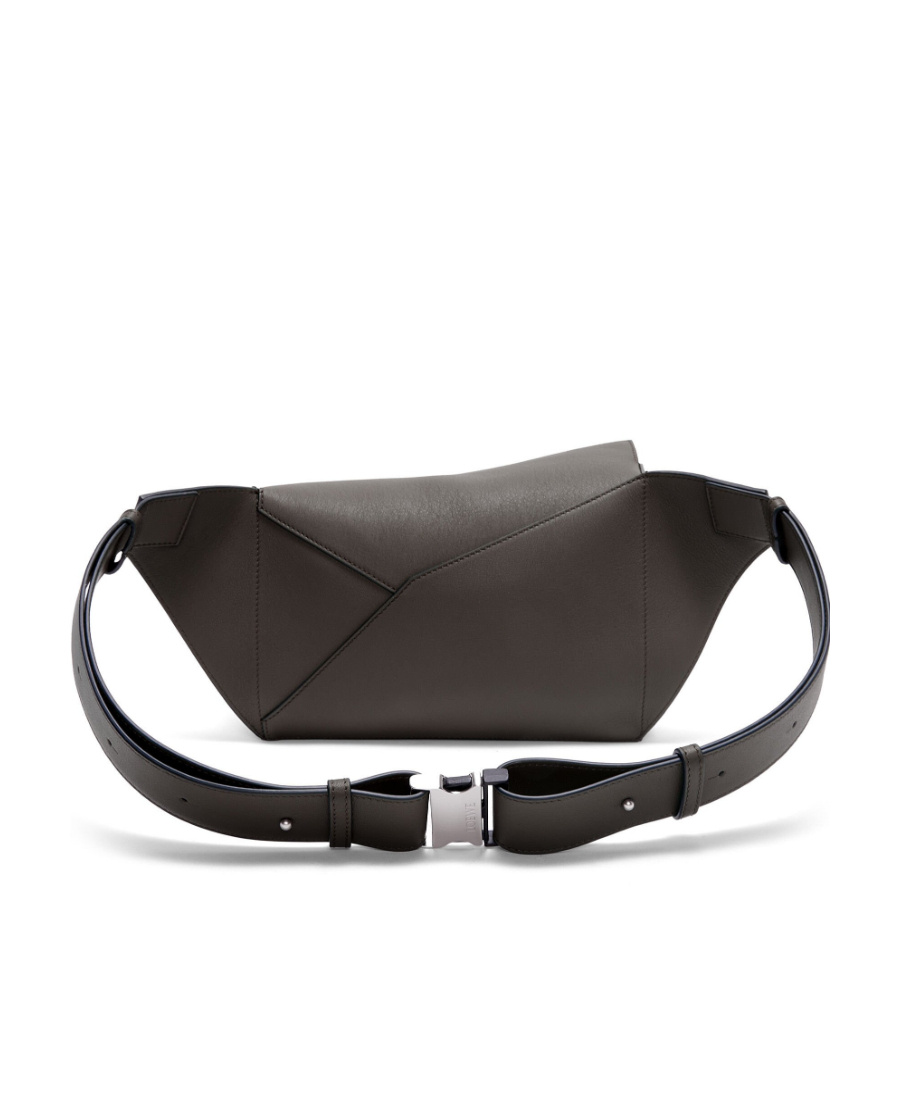 Loewe Small Leather Puzzle Belt Bag In Gray