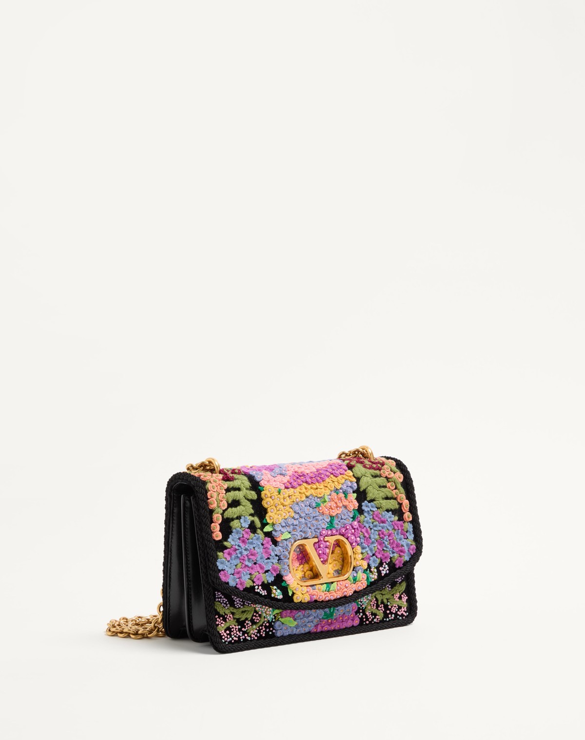 Valentino Garavani Garavani Vain Embroidered Shoulder Bag Woman Multicolour Uni In Multi