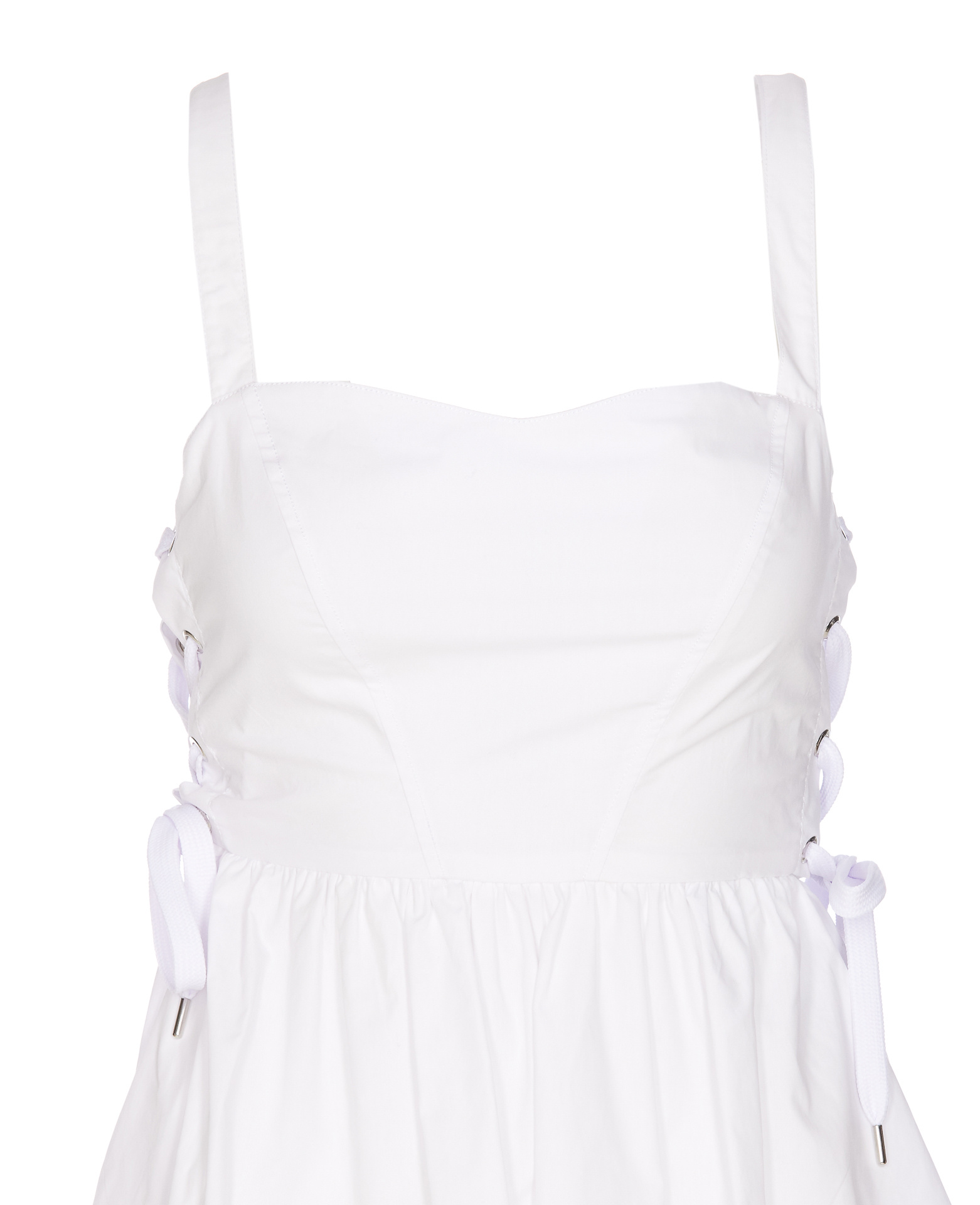 Pinko Mini Dress With Side Lacing In White