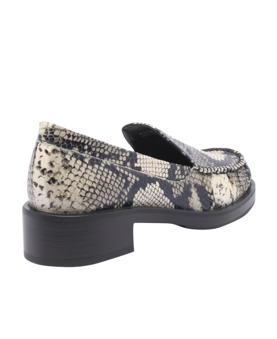 Stuart Weitzman Snakeskin-effect Leather Loafers In Animal Print