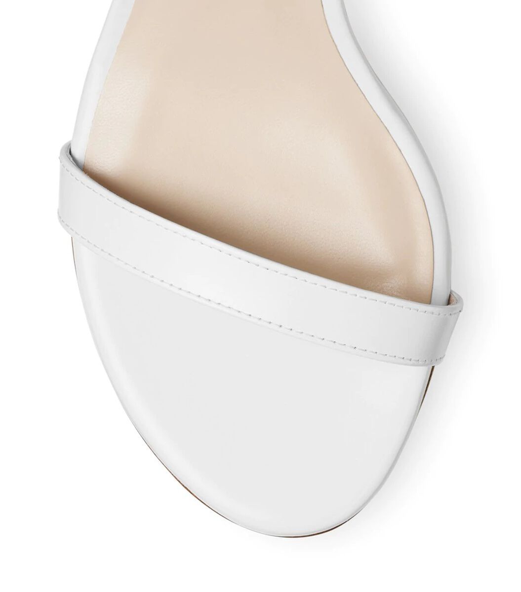Stuart Weitzman Ankle Strap High-heeled Sandals In White