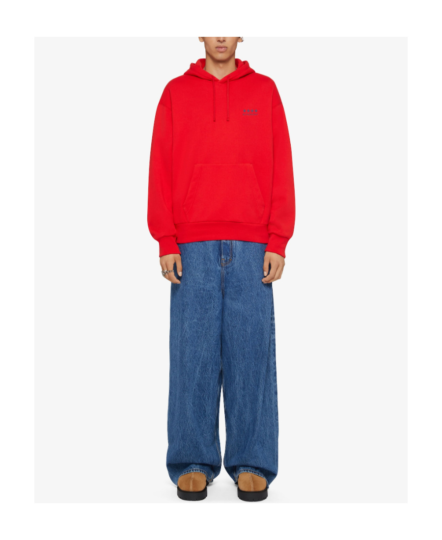Givenchy 4g Plush Hoodie In Red
