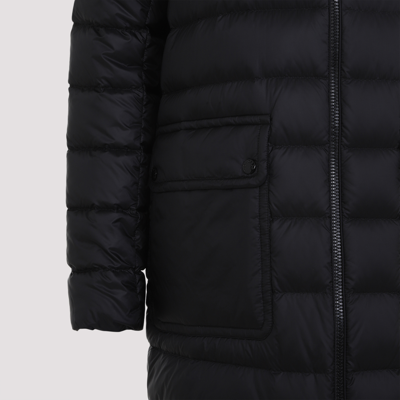 Shop Moncler Sedan Coat In Black