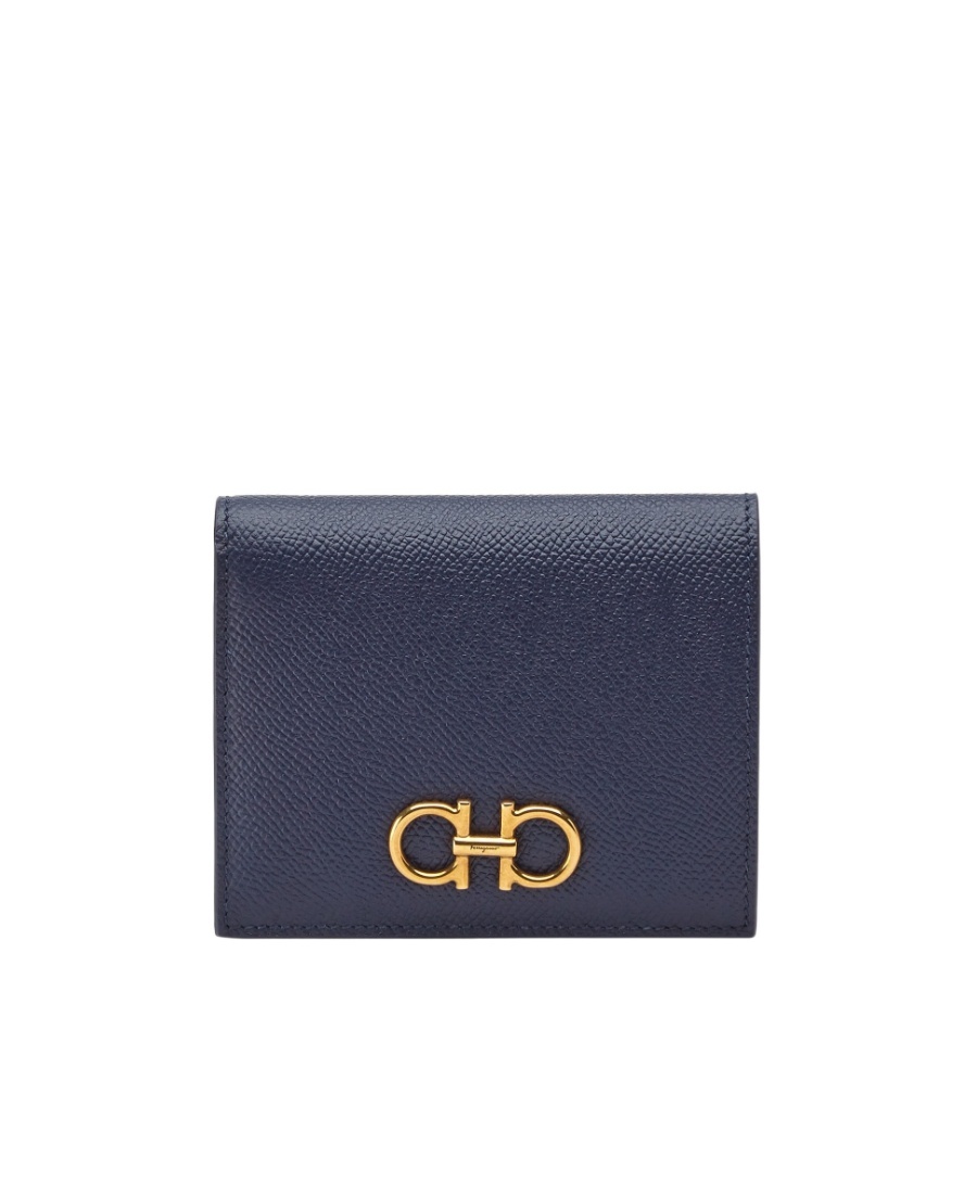 Ferragamo Compact Wallet In Blue