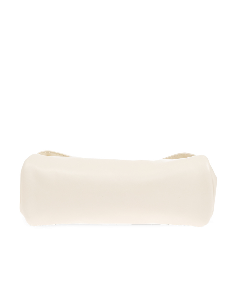 Jil Sander Cannolo Small Leather Shoulder Bag In White