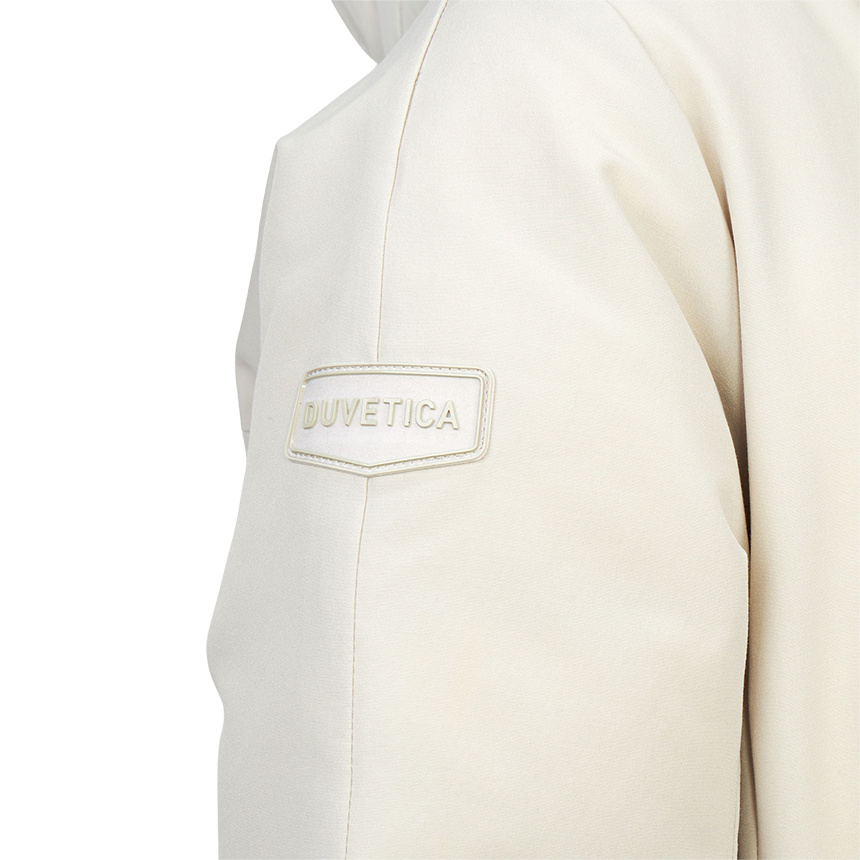 Duvetica Long-sleeved Hooded Down Jacket In White