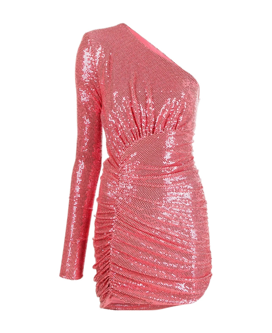 Alexandre Vauthier One-shoulder Sequin-embellished Minidress In Pink