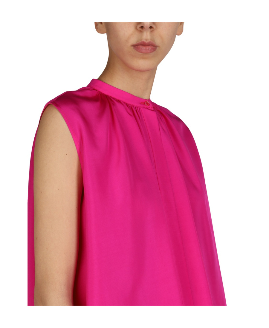 Alexander Mcqueen Silk Blouse In Pink
