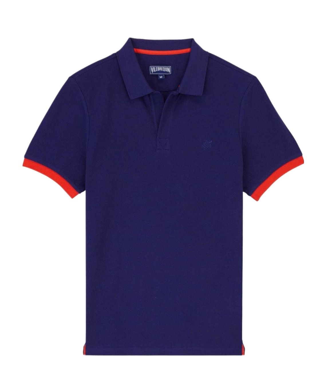 Vilebrequin Logo-embroidered Organic Cotton Polo Shirt In Blue