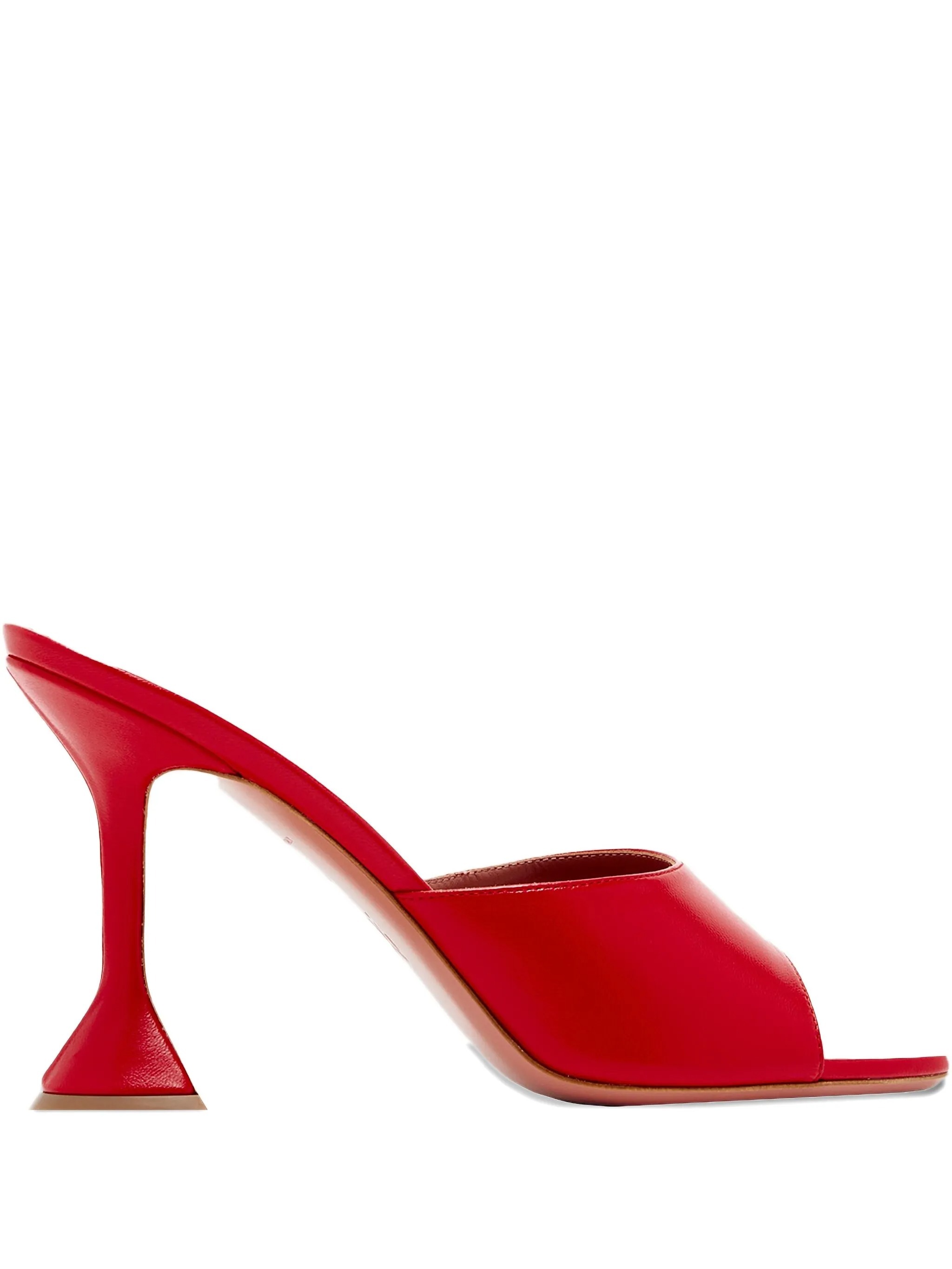 Amina Muaddi Open-toe High-heeled Sandals In Red