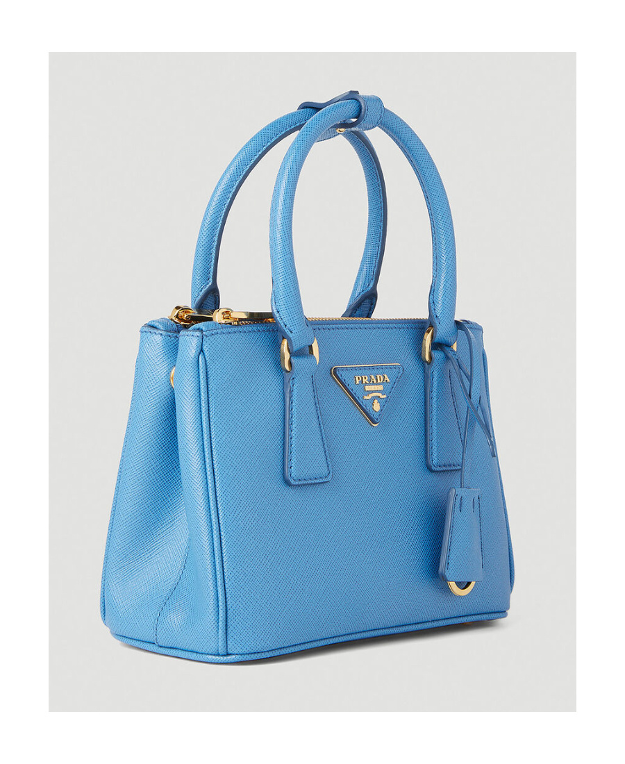 Prada Logo Shoulder Bag In Blue