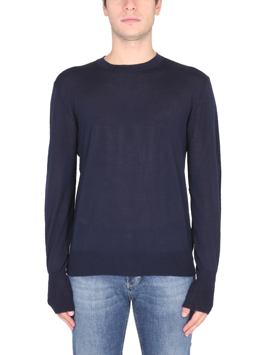 Pt Torino Fine-knit Wool Jumper In Black