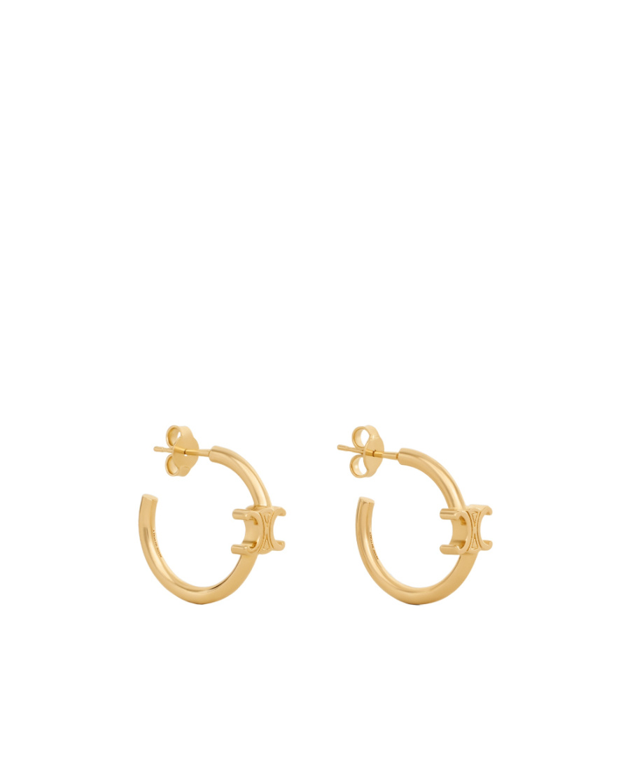 Celine Triomphe Asymmetric Ring Earring In Yellow