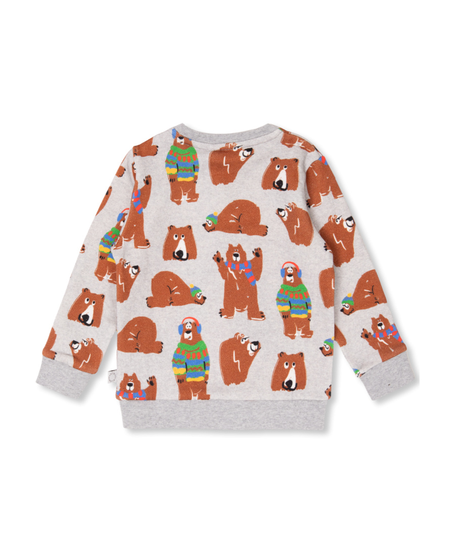 Stella Mccartney Kids Bear Printed Crewneck Sweatshirt In White