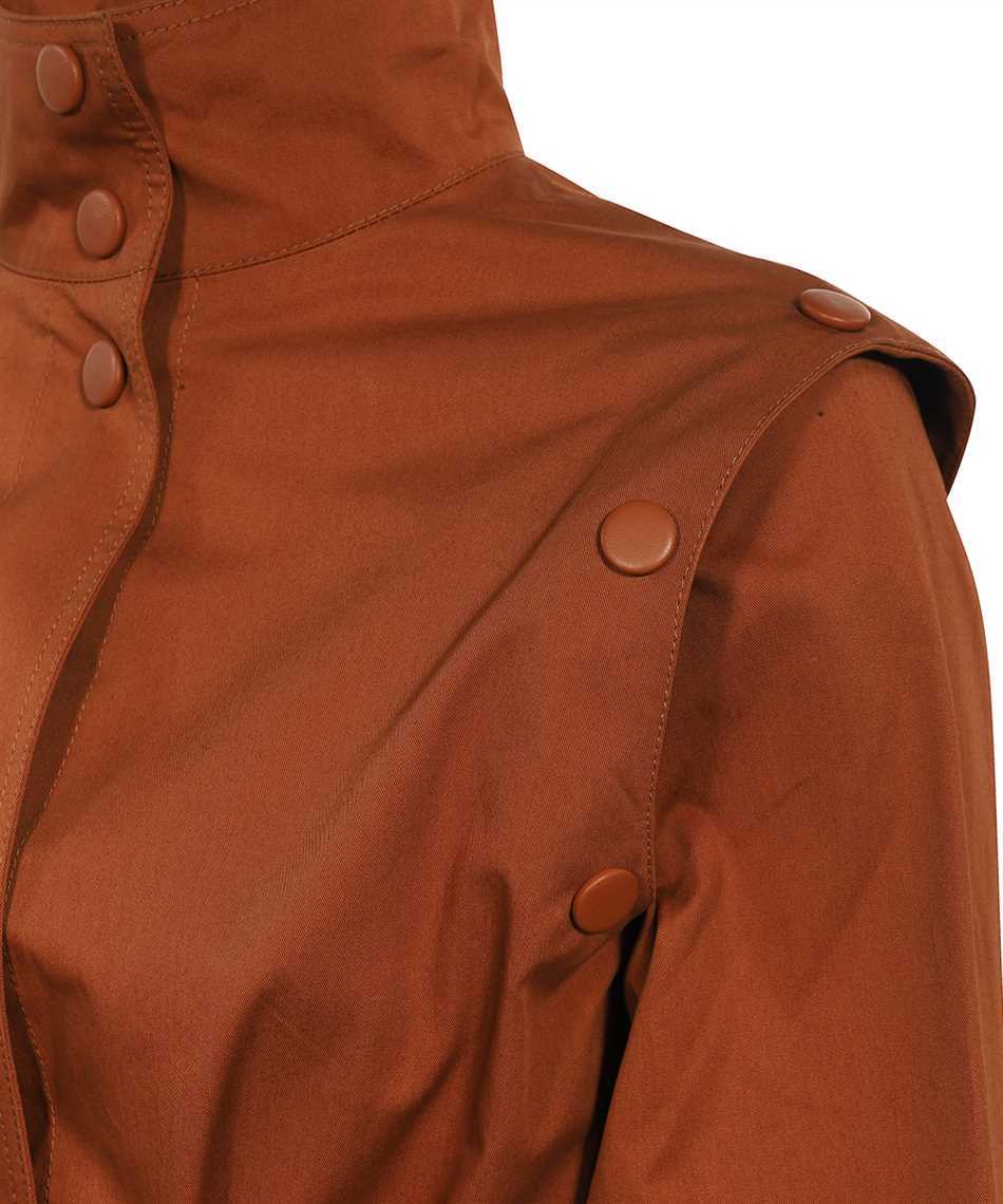 Shop Yves Salomon Cotton Trench Coat In Brown