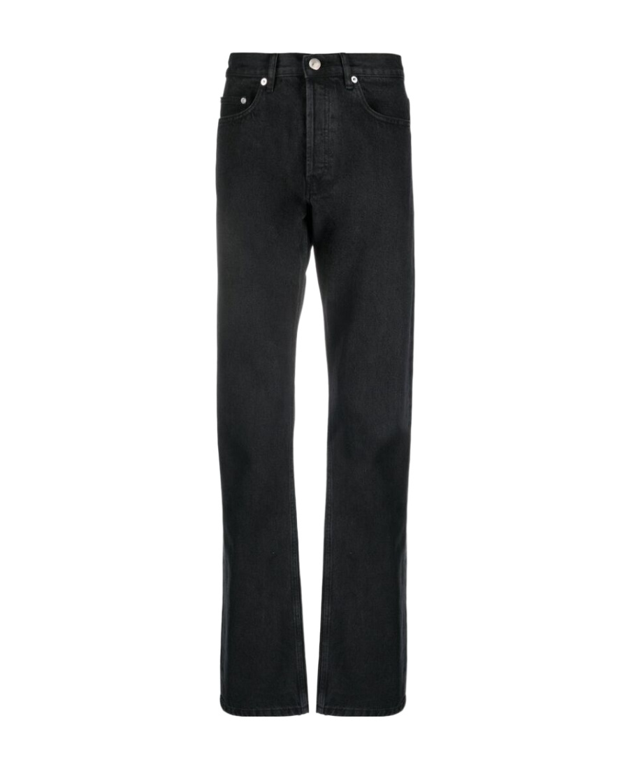 Apc Jean Naomi High-waist Straight-leg Jeans In Black