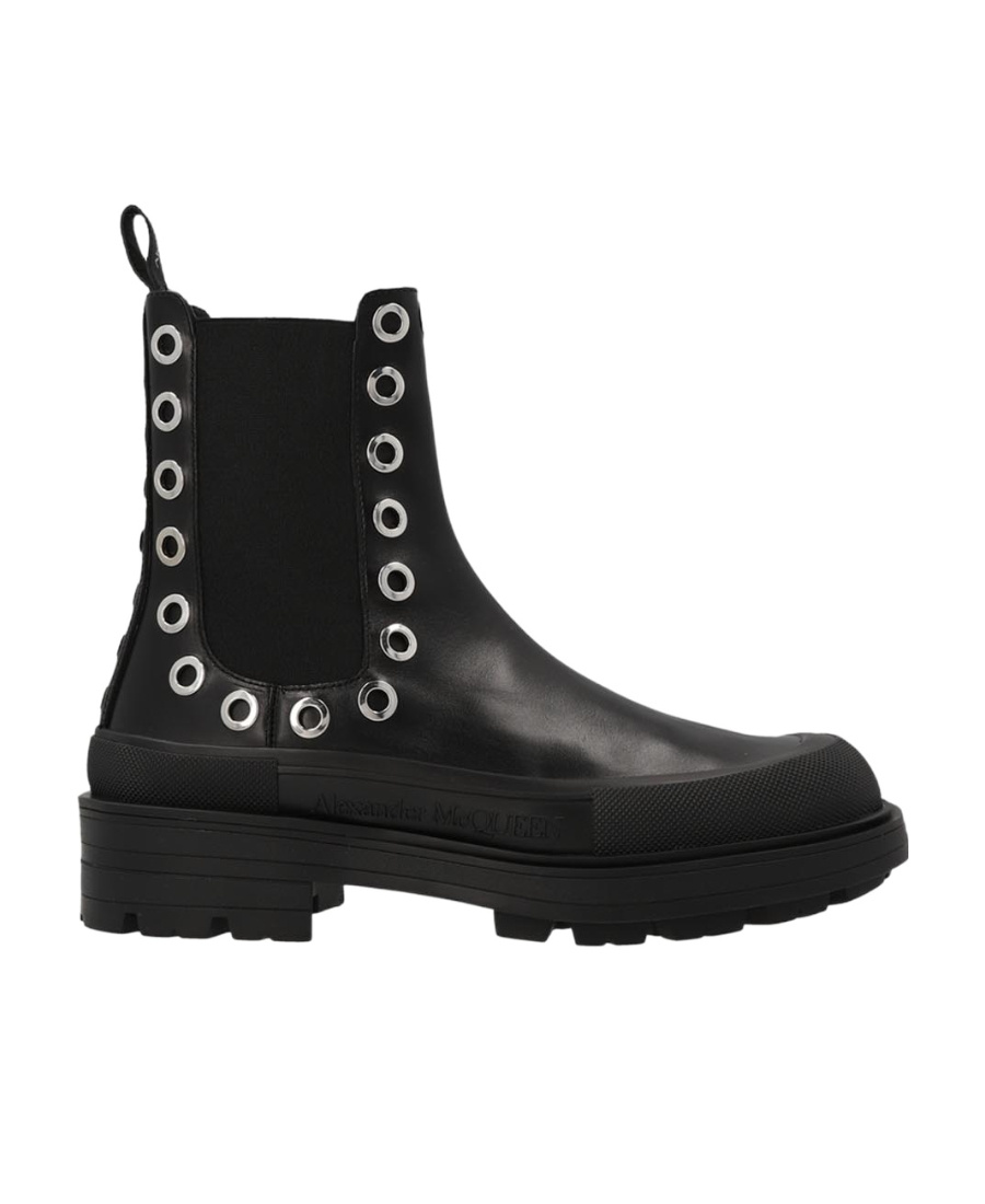 Alexander Mcqueen Alexander Mc Queen Tread Slick Leather Chelsea Boots In Black