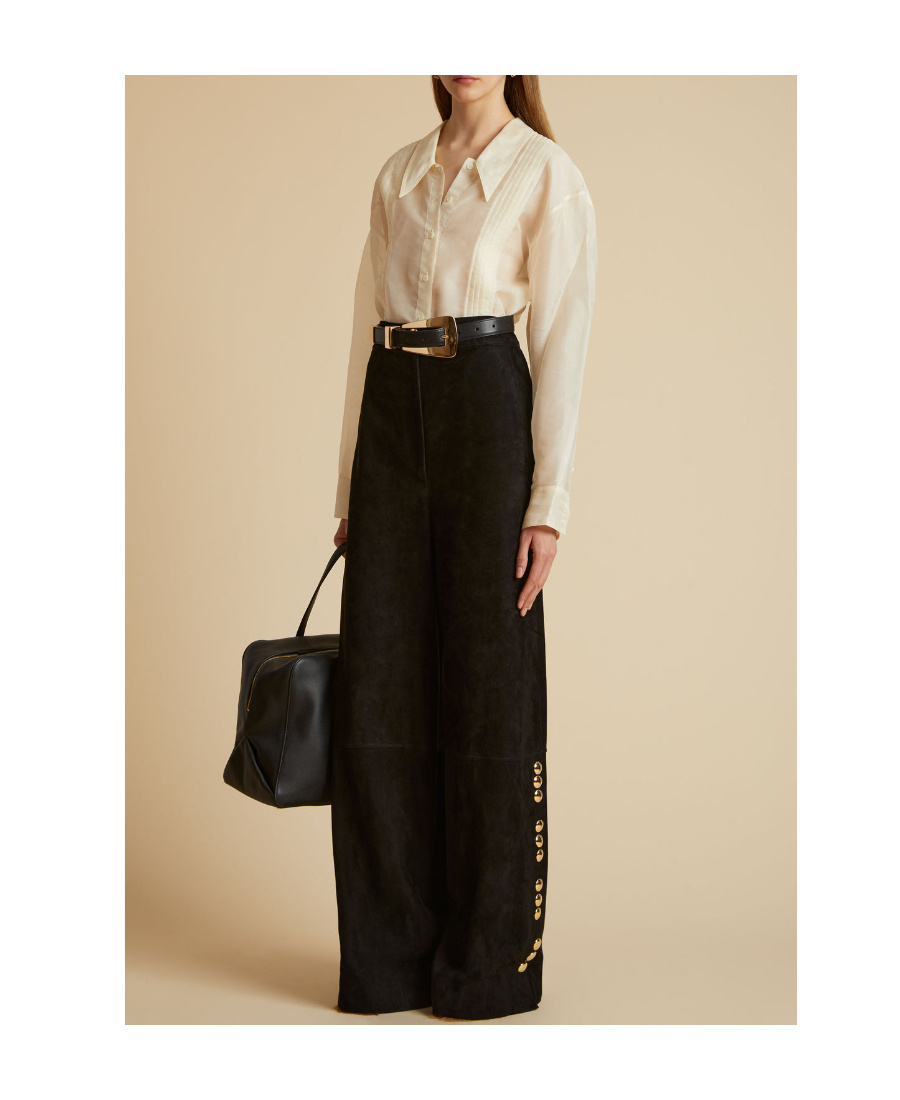 Khaite The Nori Silk Shirt In White