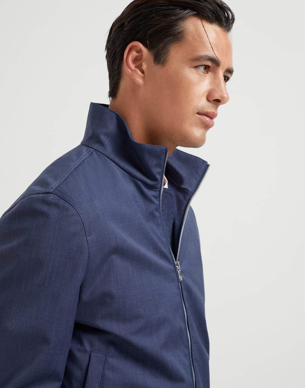 Brunello Cucinelli Cotton-blend Twill Bomber Jacket In Black