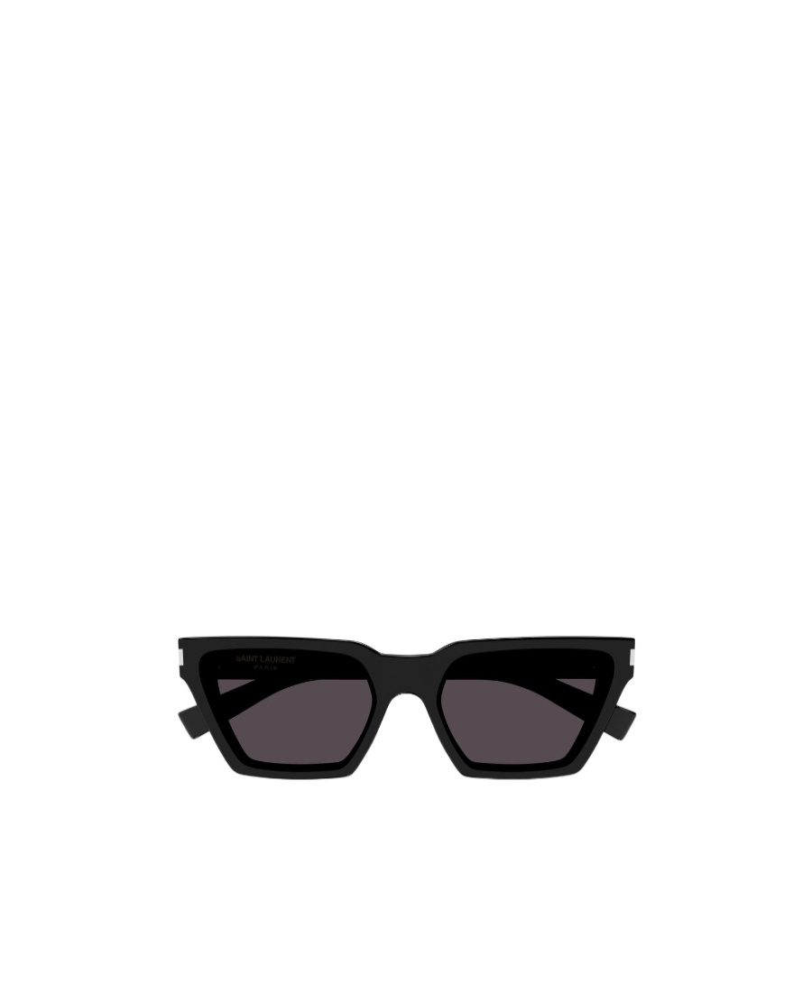 Saint Laurent Logo-engraved Cat-eye Sunglasses In Black