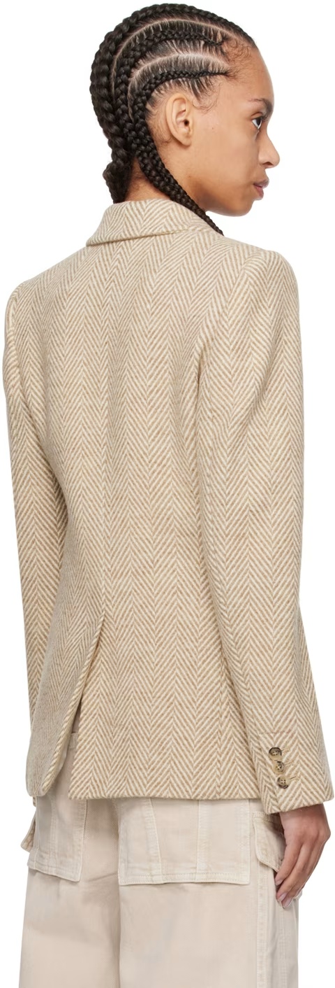 Isabel Marant Étoile Ecru Wool Louison Jacket In Brown