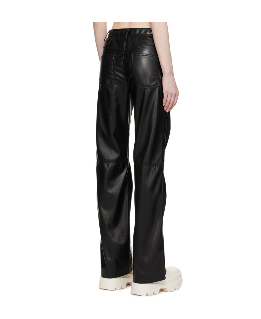 Msgm High-waisted Flared Trousers In Black